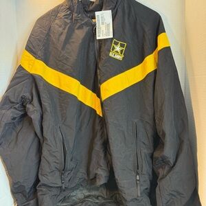 U.S. Army Men's Black and Yellow Windbreaker